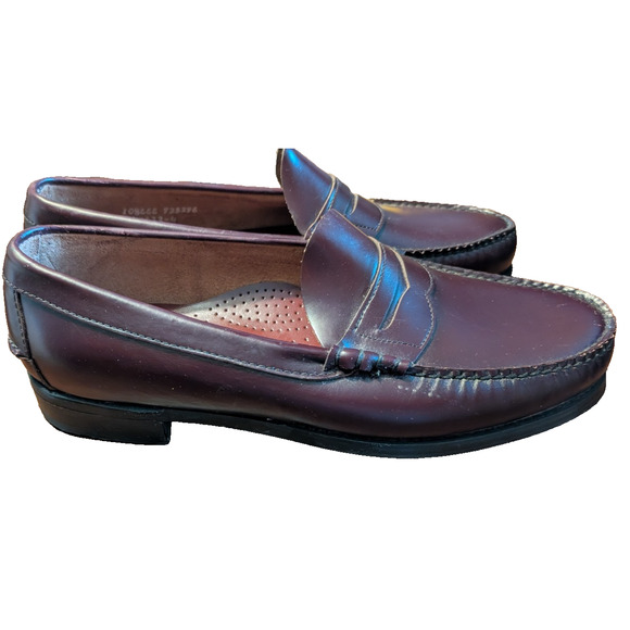 VINTAGE Dexter Handsewn USA Burgundy Leather Penny Loafers Size 10.5 EEE NEW